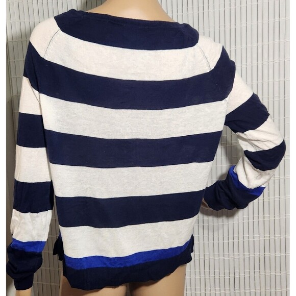 Dip Long sleeve Blouse Sweater For Women Lightweight Color Blue Navy White B11 - Picture 2 of 11